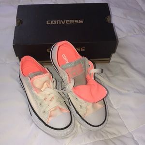 Kids Converse All Star Double Tongue Sneakers.